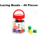 Lacing Beads in Cannister - 40 Piece